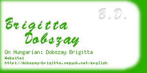 brigitta dobszay business card